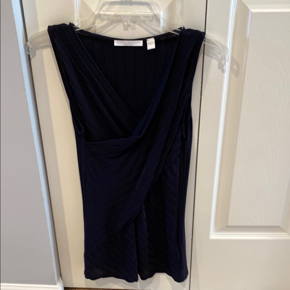 Elegant Navy Sleeveless Top